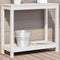 vidaXL - Oppottafel - met - schap - 82,5x35x75 - cm - massief - grenenhout - wit