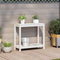 vidaXL - Oppottafel - met - schap - 82,5x35x75 - cm - massief - grenenhout - wit
