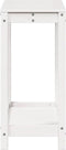 vidaXL - Oppottafel - met - schap - 82,5x35x75 - cm - massief - grenenhout - wit