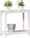 vidaXL - Oppottafel - met - schap - 82,5x35x75 - cm - massief - grenenhout - wit