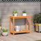vidaXL - Oppottafel - met - schap - 82,5x35x75 - cm - massief - grenenhout - wasbruin