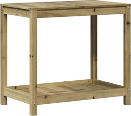 vidaXL - Oppottafel - met - schap - 82,5x50x75 - cm - geïmpregneerd - grenenhout