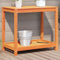 vidaXL - Oppottafel - met - schap - 82,5x50x75 - cm - massief - grenenhout - wasbruin