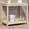 vidaXL - Oppottafel - met - schap - 82,5x50x75 - cm - massief - grenenhout