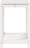 vidaXL - Oppottafel - met - schap - 82,5x50x75 - cm - massief - grenenhout - wit