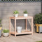 vidaXL - Oppottafel - met - schap - 82,5x50x75 - cm - massief - douglashout