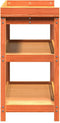 vidaXL - Oppottafel - met - schappen - 108x45x86,5 - cm - grenenhout - bruin