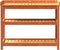 vidaXL - Oppottafel - met - schappen - 108x45x86,5 - cm - grenenhout - bruin