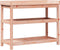vidaXL - Oppottafel - met - schappen - 108x45x86,5 - cm - massief - douglashout