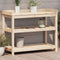 vidaXL - Oppottafel - met - schappen - 108x45x86,5 - cm - massief - grenenhout