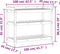 vidaXL - Oppottafel - met - schappen - 108x45x86,5 - cm - massief - grenenhout - wit