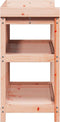 vidaXL - Oppottafel - met - schappen - 108x45x86,5 - cm - massief - douglashout