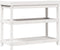 vidaXL - Oppottafel - met - schappen - 108x45x86,5 - cm - massief - grenenhout - wit