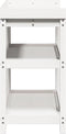 vidaXL - Oppottafel - met - schappen - 108x45x86,5 - cm - massief - grenenhout - wit
