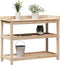 vidaXL - Oppottafel - met - schappen - 108x45x86,5 - cm - massief - grenenhout