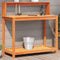 vidaXL - Oppottafel - met - schappen - 108x50x109,5 - cm - grenenhout - bruin