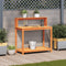 vidaXL - Oppottafel - met - schappen - 108x50x109,5 - cm - grenenhout - bruin
