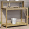 vidaXL - Oppottafel - met - schappen - 108x50x109,5 - cm - geïmpregneerd - hout