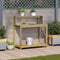 vidaXL - Oppottafel - met - schappen - 108x50x109,5 - cm - geïmpregneerd - hout