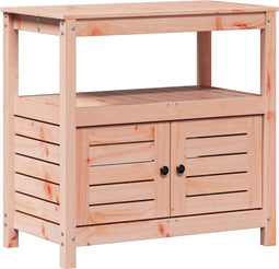 vidaXL - Oppottafel - met - schappen - 82,5x45x81 - cm - massief - douglashout