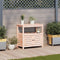 vidaXL - Oppottafel - met - schappen - 82,5x45x81 - cm - massief - douglashout