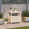 vidaXL - Oppottafel - met - schappen - 82,5x45x81 - cm - massief - grenenhout