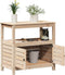 vidaXL - Oppottafel - met - schappen - 82,5x45x81 - cm - massief - grenenhout