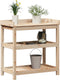 vidaXL - Oppottafel - met - schappen - 82,5x45x86,5 - cm - massief - grenenhout