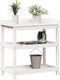 vidaXL - Oppottafel - met - schappen - 82,5x45x86,5 - cm - massief - grenenhout - wit