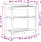 vidaXL - Oppottafel - met - schappen - 82,5x45x86,5 - cm - massief - grenenhout