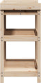 vidaXL - Oppottafel - met - schappen - 82,5x45x86,5 - cm - massief - grenenhout