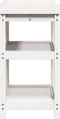 vidaXL - Oppottafel - met - schappen - 82,5x45x86,5 - cm - massief - grenenhout - wit
