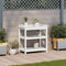 vidaXL - Oppottafel - met - schappen - 82,5x45x86,5 - cm - massief - grenenhout - wit