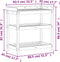 vidaXL - Oppottafel - met - schappen - 82,5x45x86,5 - cm - massief - douglashout
