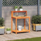 vidaXL - Oppottafel - met - schappen - 82,5x50x109,5 - cm - grenenhout - bruin