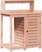 vidaXL - Oppottafel - met - schappen - 82,5x50x109,5 - cm - massief - douglashout