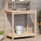 vidaXL - Oppottafel - met - schappen - 82,5x50x109,5 - cm - massief - grenenhout
