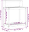 vidaXL - Oppottafel - met - schappen - 82,5x50x109,5 - cm - massief - grenenhout - wit