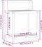 vidaXL - Oppottafel - met - schappen - 82,5x50x109,5 - cm - massief - grenenhout