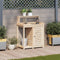 vidaXL - Oppottafel - met - schappen - 82,5x50x109,5 - cm - massief - grenenhout