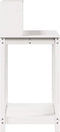 vidaXL - Oppottafel - met - schappen - 82,5x50x109,5 - cm - massief - grenenhout - wit