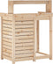 vidaXL - Oppottafel - met - schappen - 82,5x50x109,5 - cm - massief - grenenhout