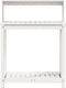vidaXL - Oppottafel - met - schappen - 82,5x50x109,5 - cm - massief - grenenhout - wit