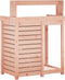 vidaXL - Oppottafel - met - schappen - 82,5x50x109,5 - cm - massief - douglashout
