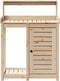 vidaXL - Oppottafel - met - schappen - 82,5x50x109,5 - cm - massief - grenenhout
