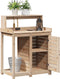vidaXL - Oppottafel - met - schappen - 82,5x50x109,5 - cm - massief - grenenhout