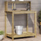 vidaXL - Oppottafel - met - schappen - 82,5x50x109,5 - cm - geïmpregneerd - hout