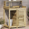 vidaXL - Oppottafel - met - schappen - 82,5x50x109,5 - cm - geïmpregneerd - hout