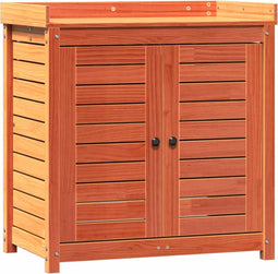 vidaXL - Oppottafel - met - schappen - 82,5x50x86,5 - cm - grenenhout - bruin