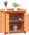 vidaXL - Oppottafel - met - schappen - 82,5x50x86,5 - cm - grenenhout - bruin
